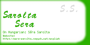 sarolta sera business card